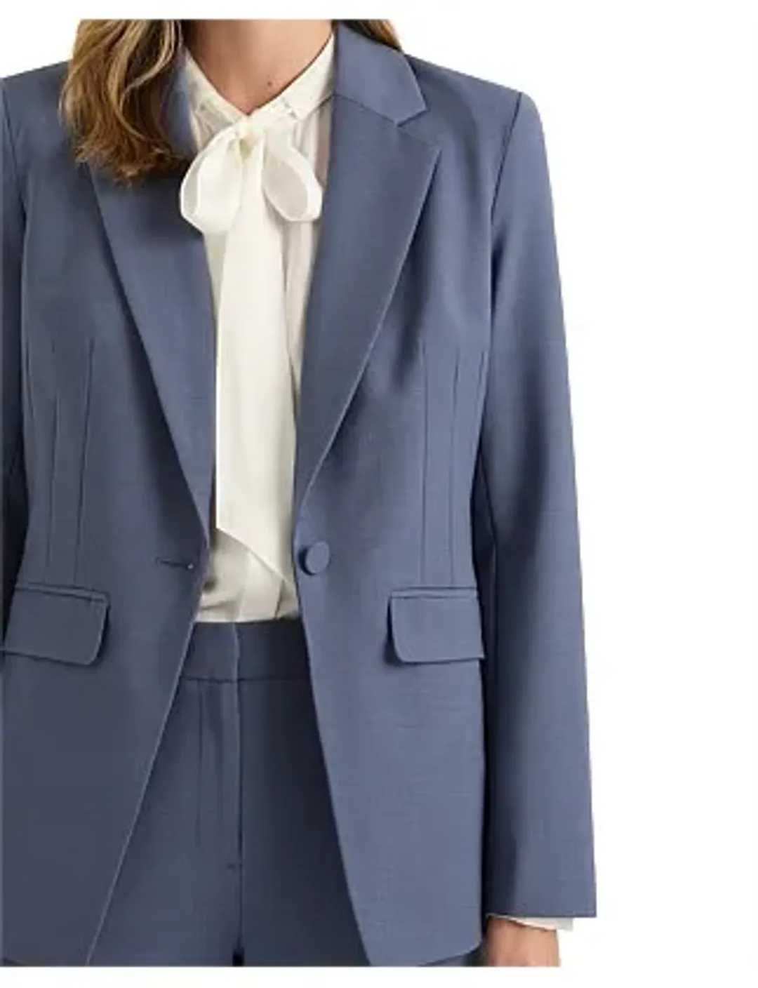 David Lawrence The Sebastian Wool Blend Blazer in Slate Grey Size 4/XXS for rent on The Volte - main image