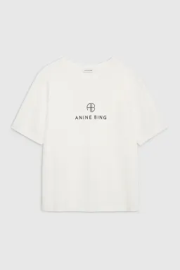 Anine Bing Jaylin Ab Monogram T Shirt Ivory One Size for rent on The Volte - image 2