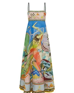 Alemais Lucky Pace Sundress Multi Print Size 12 for rent on The Volte - image 5
