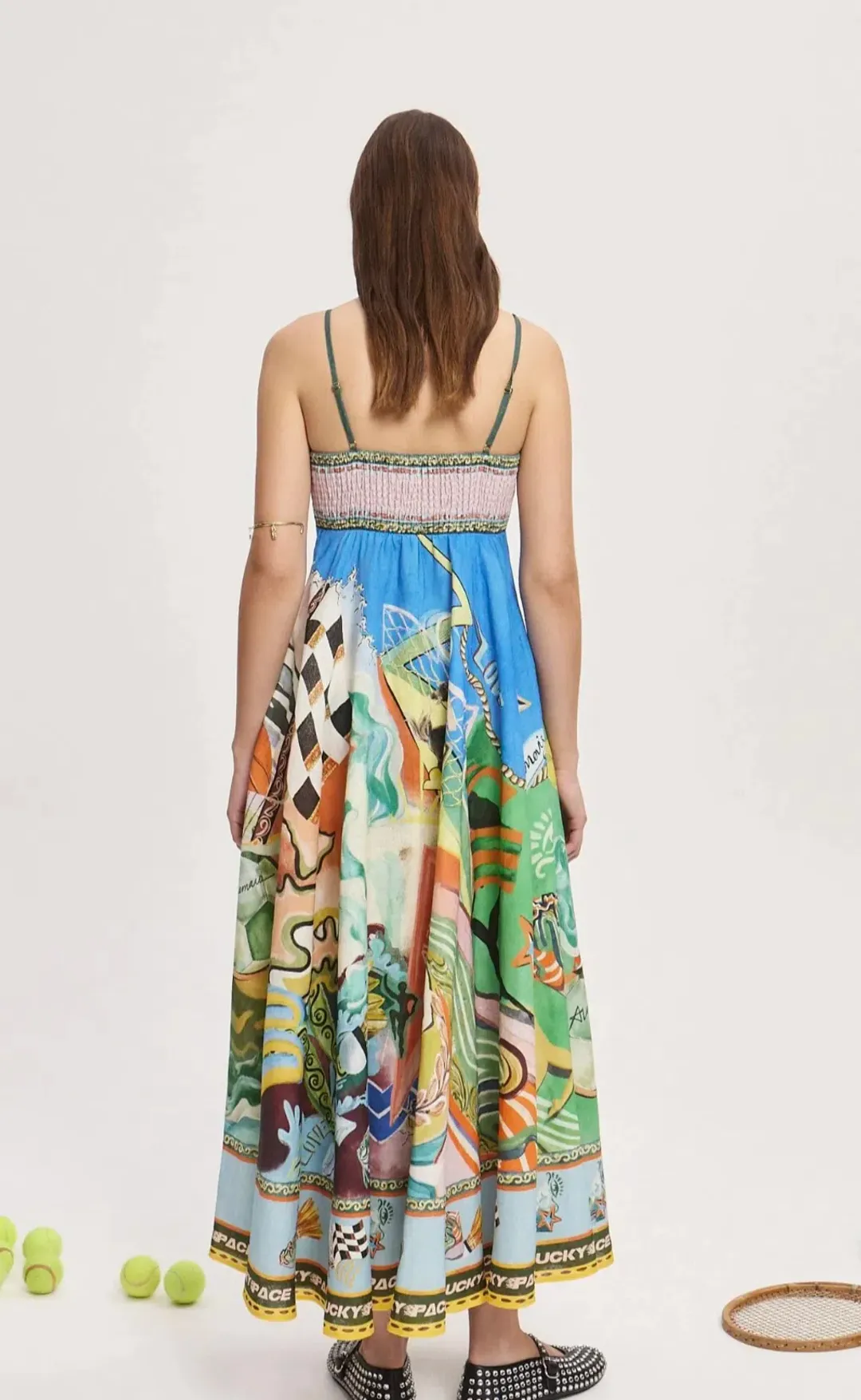 Alemais Lucky Pace Sundress Multi Print Size 12 for rent on The Volte - main image