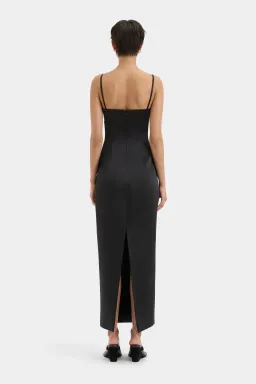 Sir the Label Poppy Column Midi Dress Black Size 12 for rent on The Volte - image 5