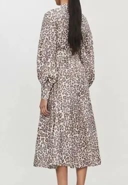 Zimmermann Sabotage Button Up Midi Dress Soft Leopard Size AU 8 for rent on The Volte - image 3