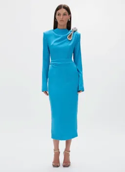 Rachel Gilbert Henrietta Midi Dress Blue AU 8  for rent on The Volte - image 1