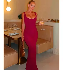 House of CB Robina Maxi Dress Wine Size 8  for rent on The Volte - image 3