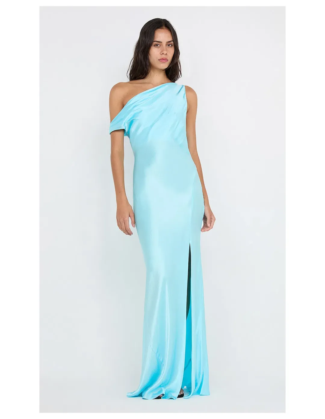 Bec and Bridge Sol Asym Maxi Dress Turquoise Size 6 for rent on The Volte - main image