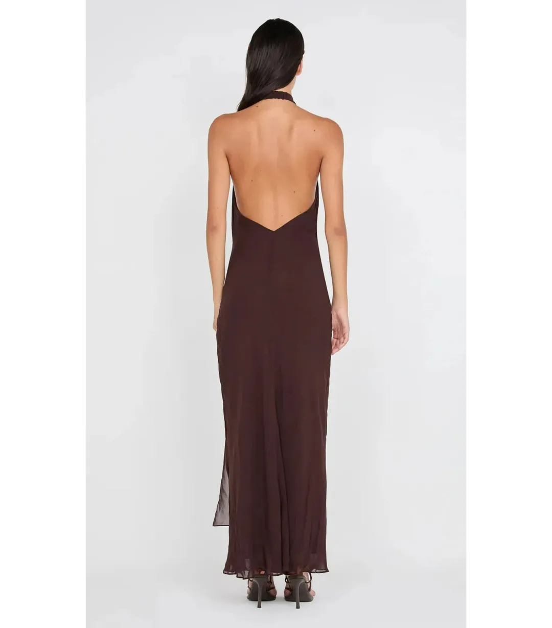 Bec & Bridge Soneva Wrap Maxi Dress Dark Chocolate Size AU 8 for rent on The Volte - main image