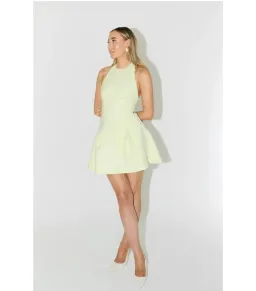 Odd Muse The Ultimate Muse Dropped Hem Mini Dress Lime Size XS / AU 6 for rent on The Volte - image 1