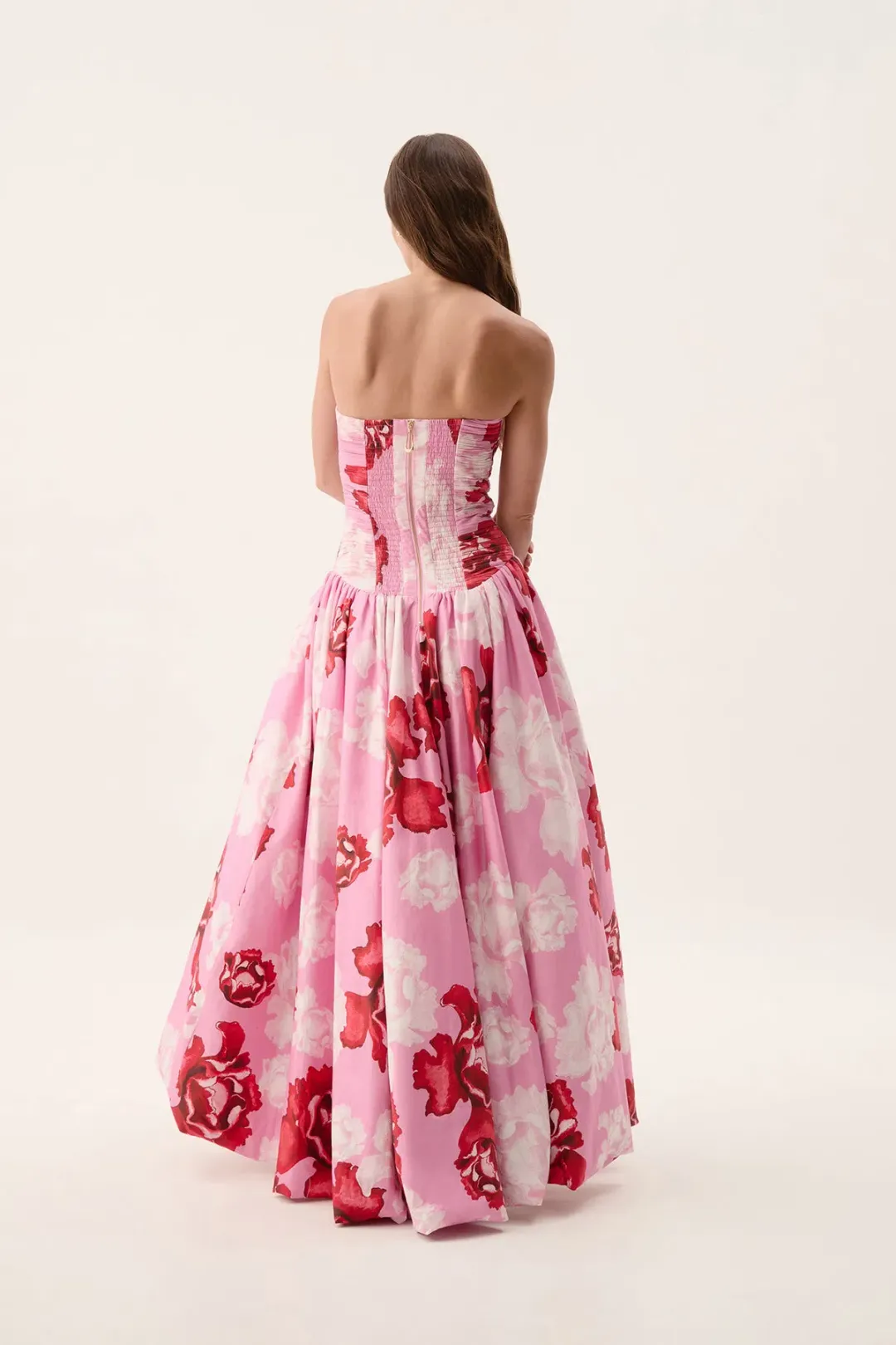 Aje Behold Maxi Dress In Pink Boldly Blooming Size AU 8 for rent on The Volte - main image