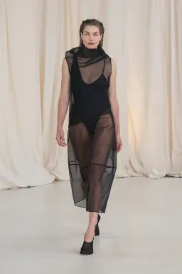 BIANCA SPENDER BLACK ORGANZA CEZANNE TOP SIZE 6/XS for rent on The Volte - image 2