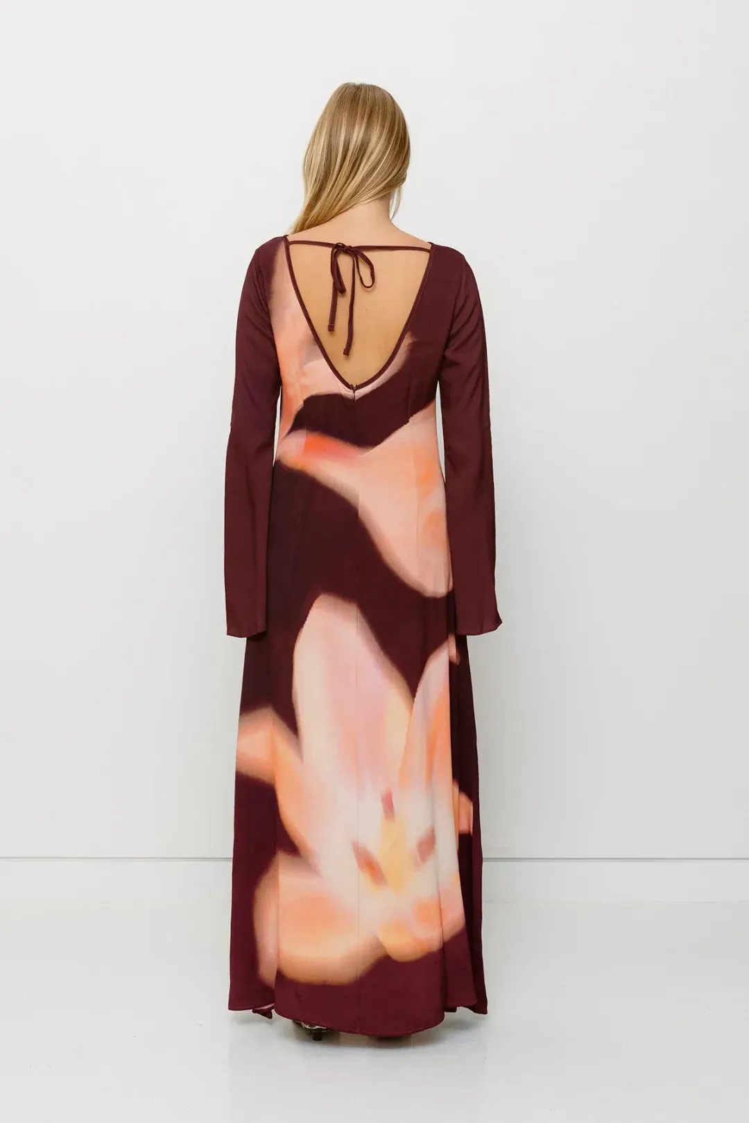 The Wolf Gang Leona Maxi Dress / Cocoa Flower Size 8 for rent on The Volte - main image