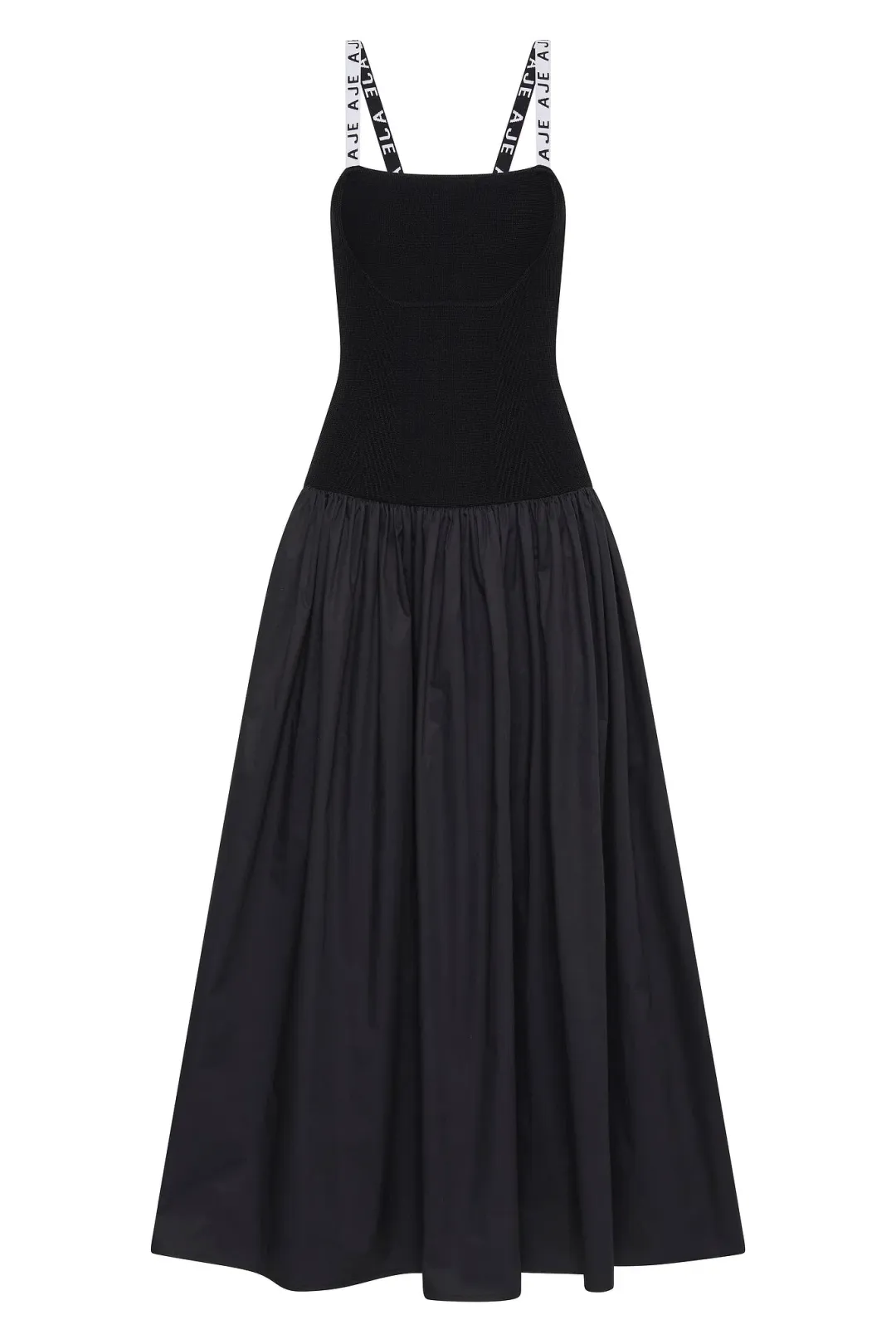 Aje Leana Knit Midi Dress in Black Size M / AU 10 for rent on The Volte - main image