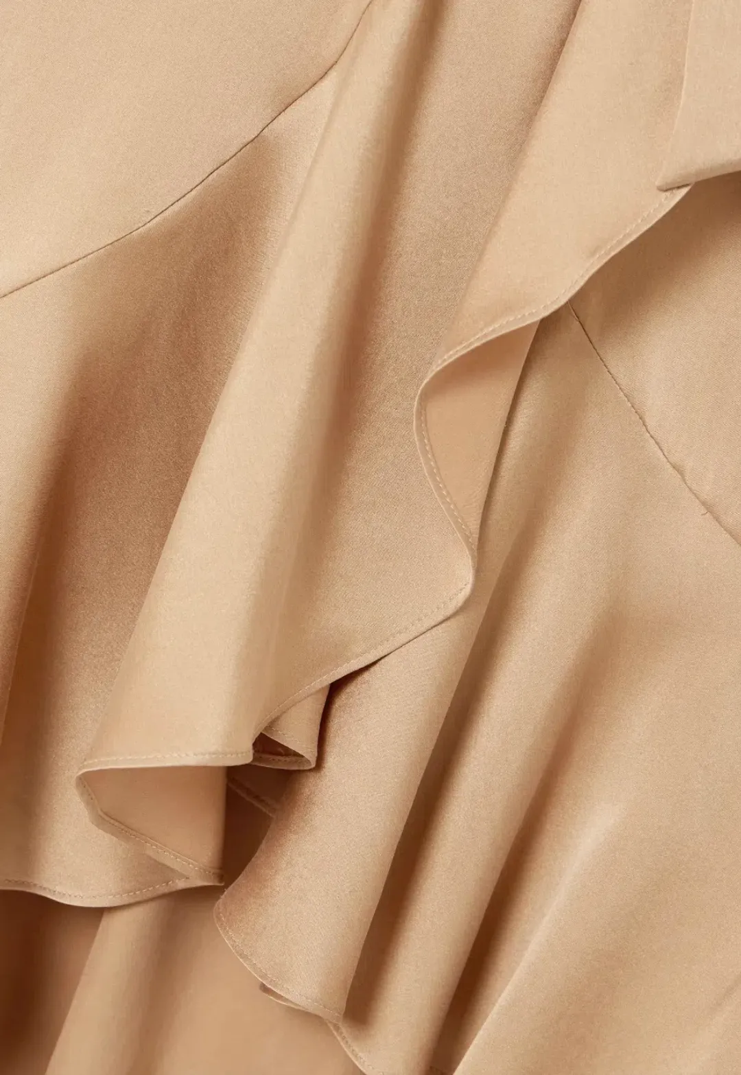 Zimmermann Silk Wrap Midi Dress Beige Size 3/AU 14 for rent on The Volte - main image