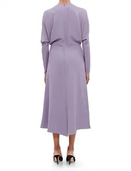 Victoria Beckham Dolman Midi Dress with Blouson Bodice Purple Size 16 for rent on The Volte - image 8