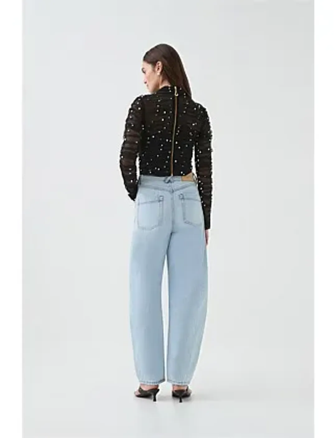 Aje Juniper Crop Top Black Size 8 for rent on The Volte - main image