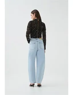 Aje Juniper Crop Top Black Size 8 for rent on The Volte - image 4