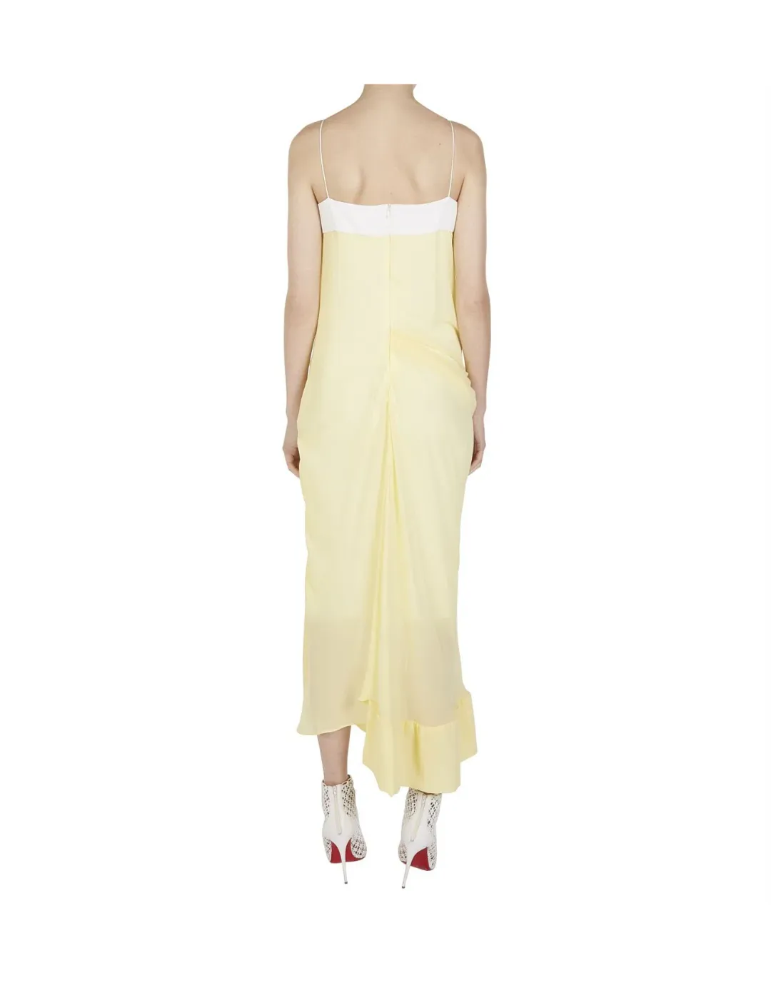 Christopher Esber Waffled Hem Yellow Dress Size AU 8 for rent on The Volte - main image