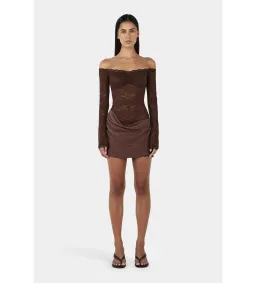 Ownley Tahnee Mini Dress Chocolate Size S/AU 8 for rent on The Volte - image 1