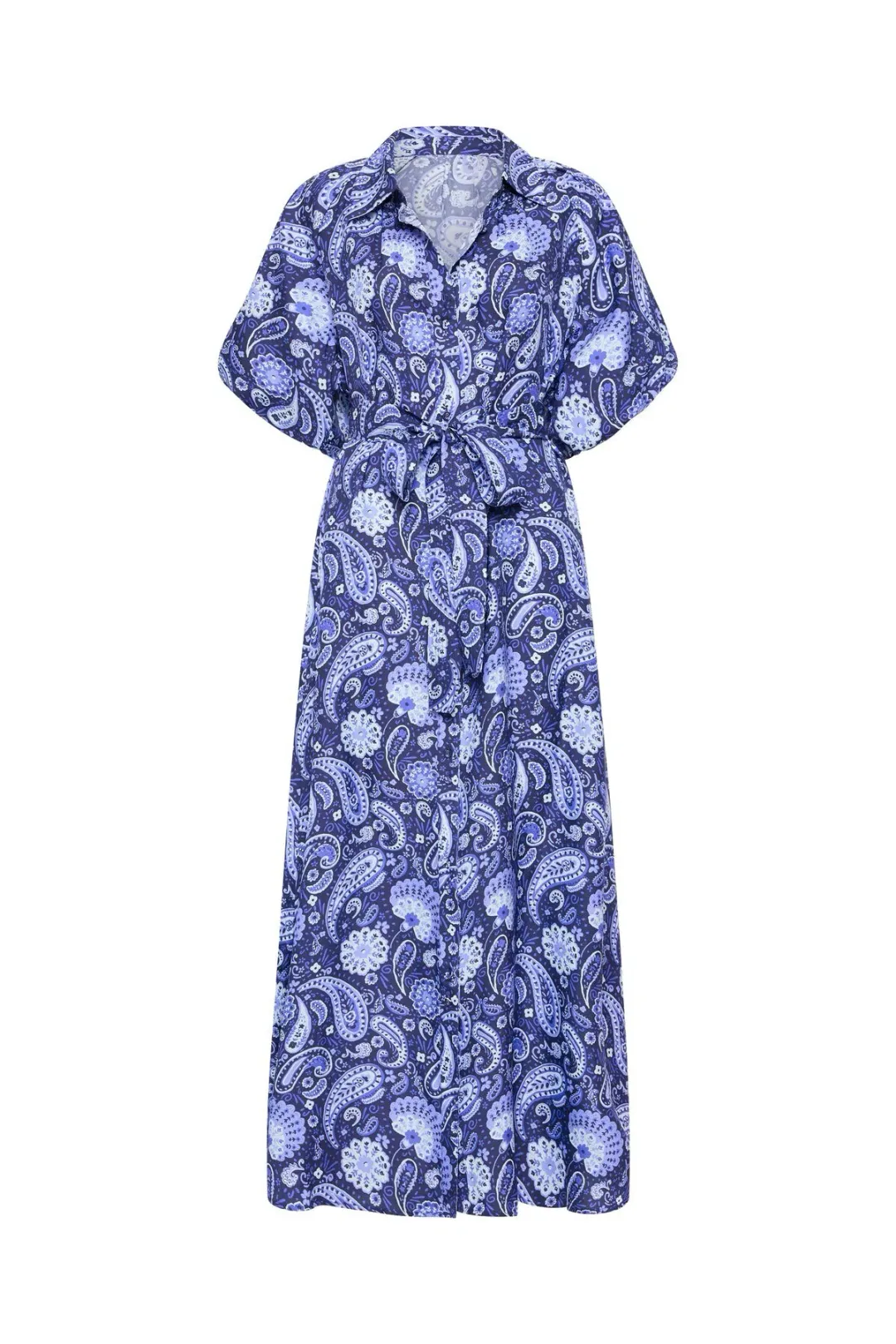 Palm Noosa Carla Dress Blue Paisley Size AU 8 for rent on The Volte - main image