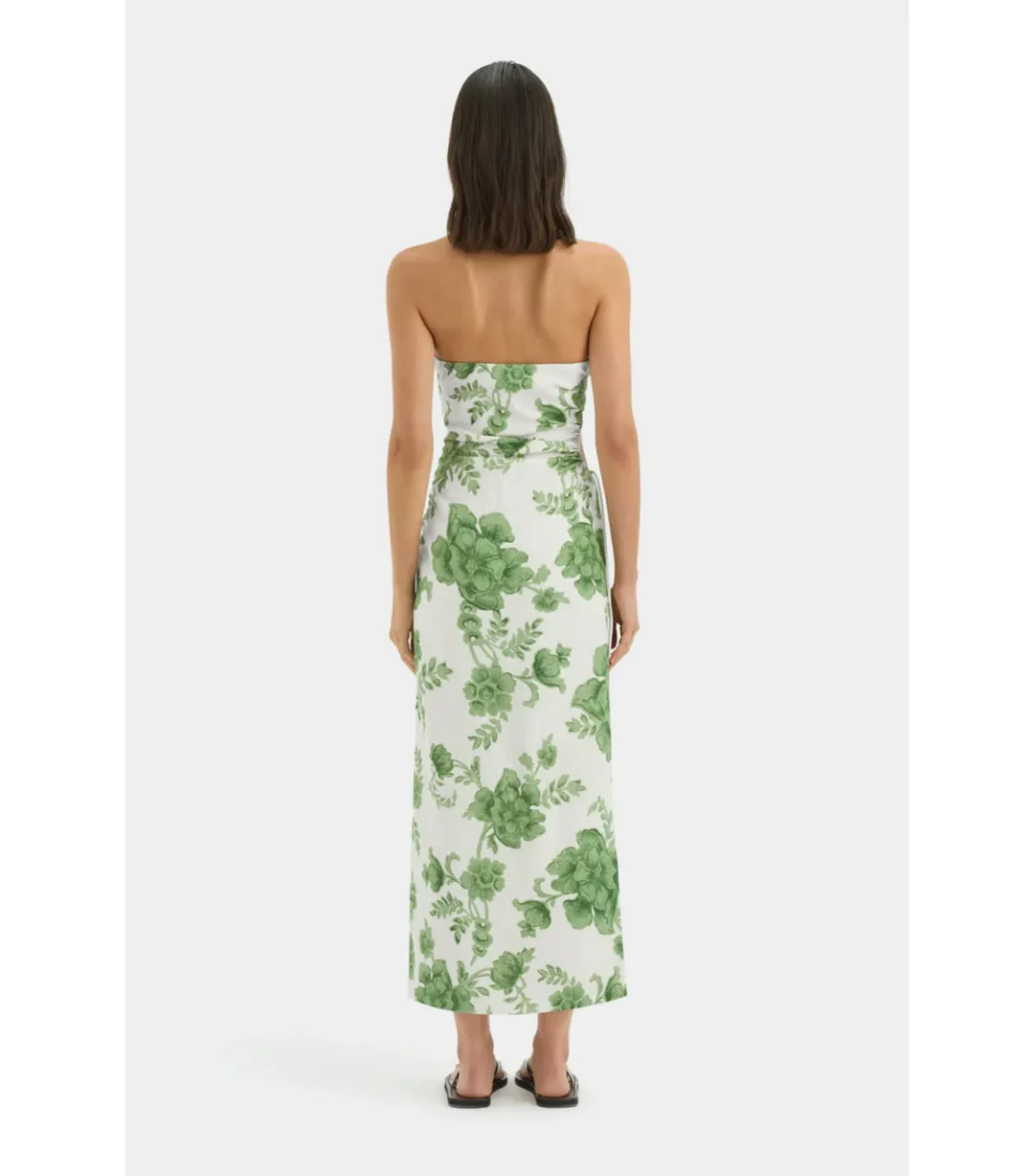 Sir the Label Gardella Strapless Midi Dress Frisa Print Size M / AU 10 for rent on The Volte - main image