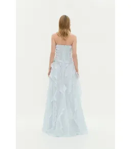 Aje Allairie Maxi Gown Pastel Blue Size AU 10 for rent on The Volte - image 5