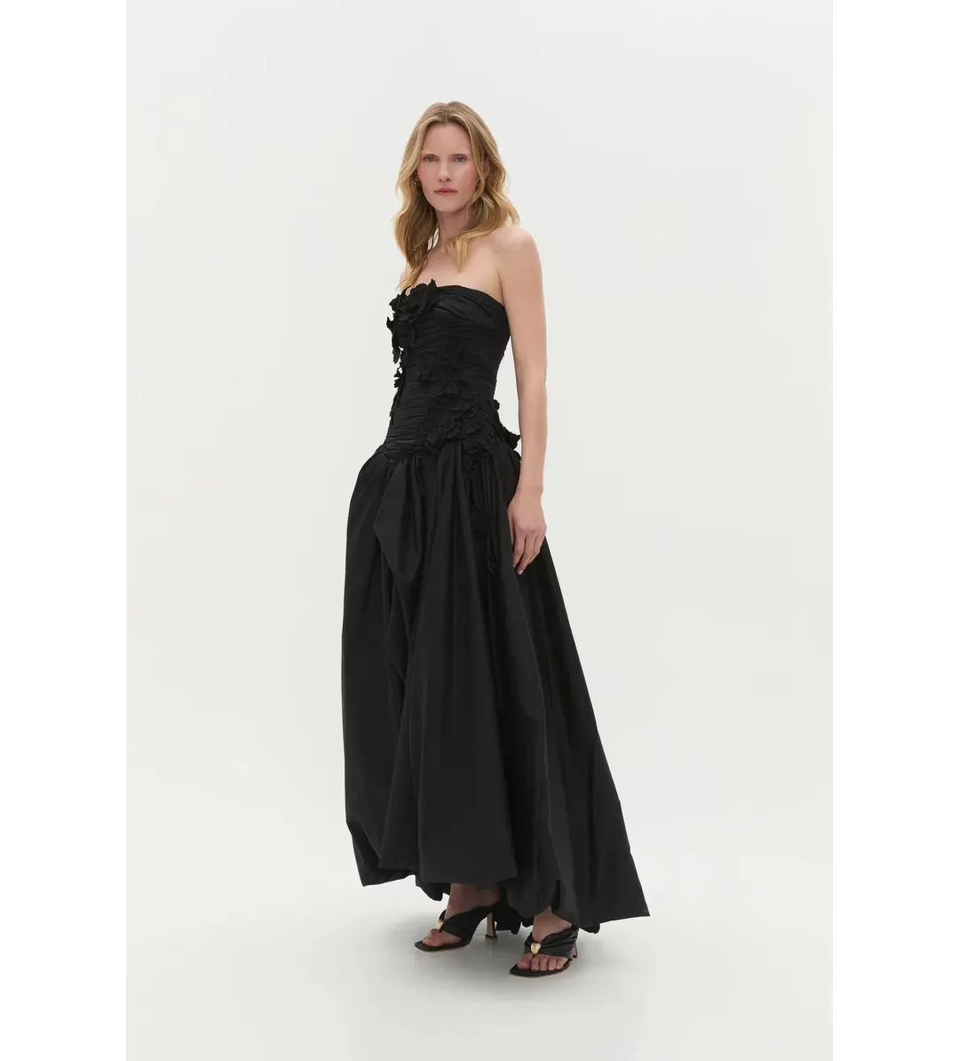 Aje Splendour Flower Gown Black Size AU 8 for rent on The Volte - main image