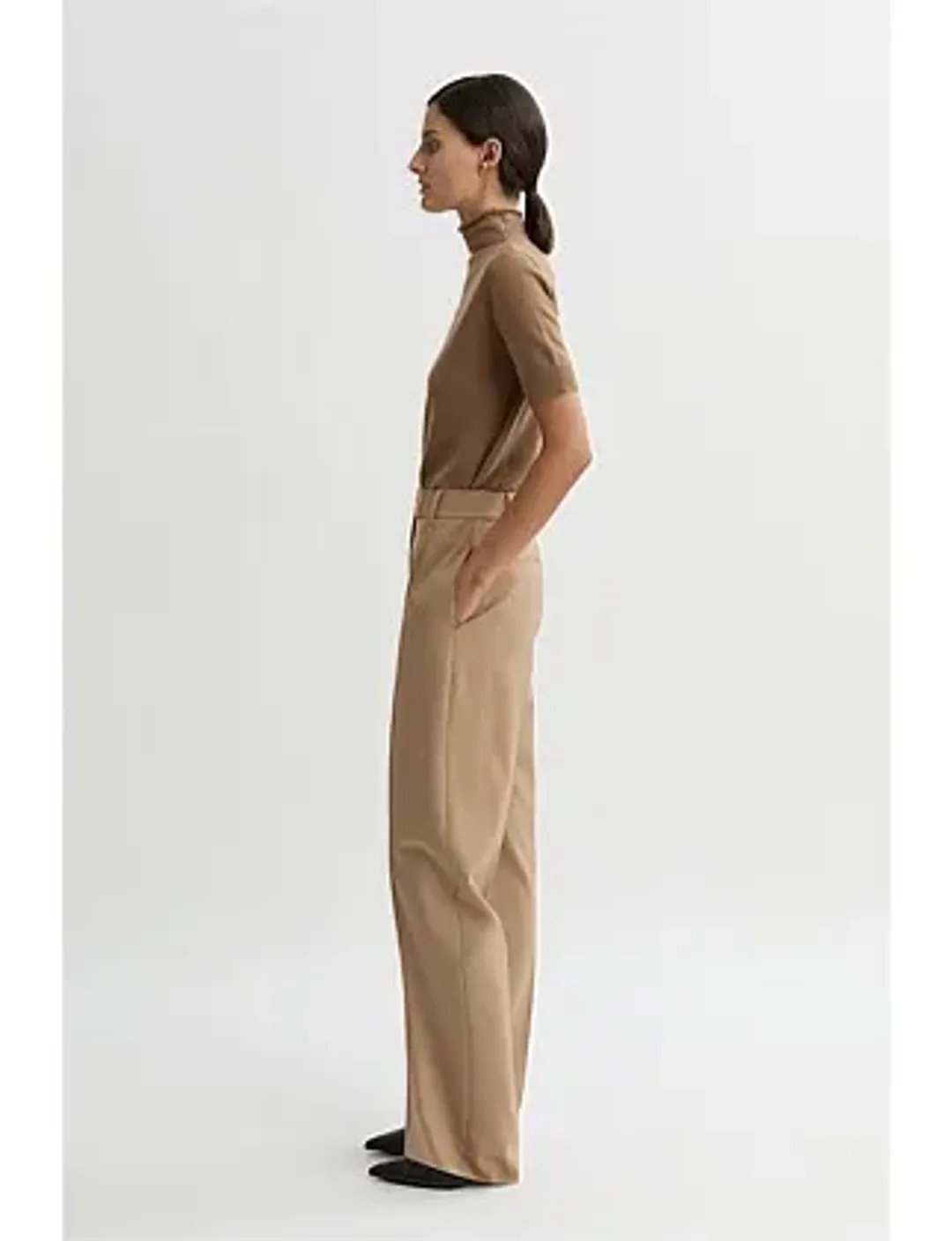 Willow Sui Wool Cashmere Short-Sleeve Polo Knit for rent on The Volte - main image