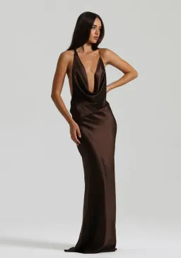 Natalie Rolt Gabi Gown Espresso Size 6 for rent on The Volte - image 1
