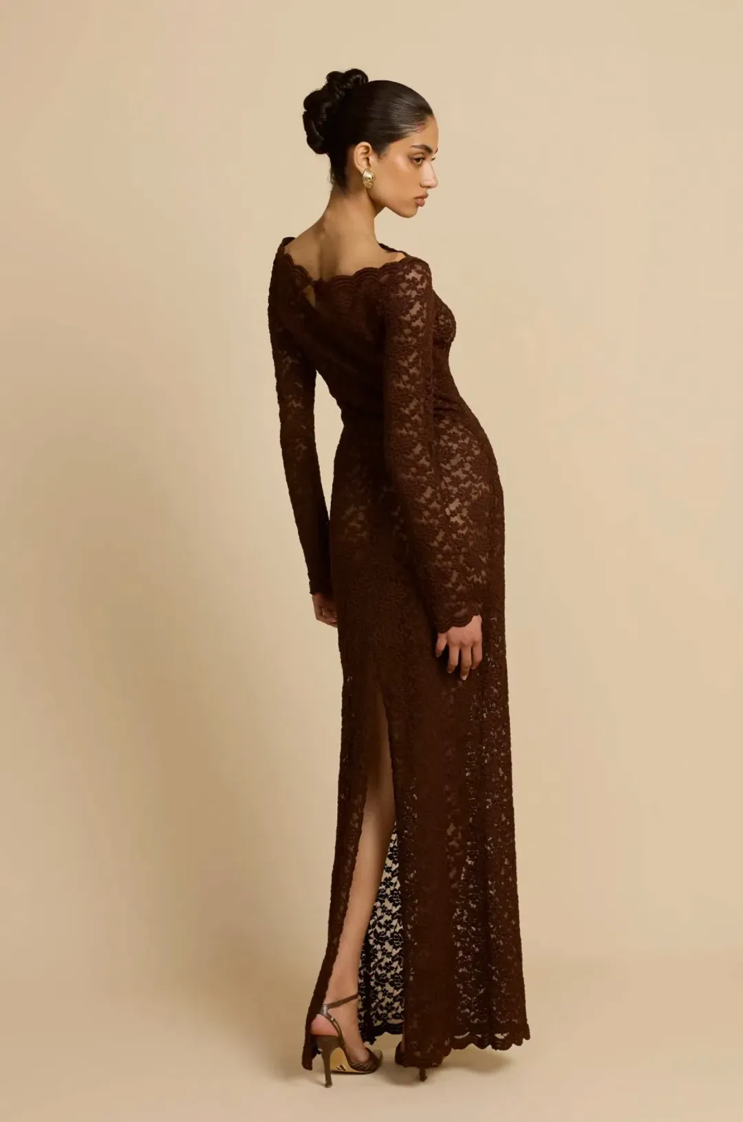 Arcina Ori Monet Gown Brown Size AU 8 for rent on The Volte - main image