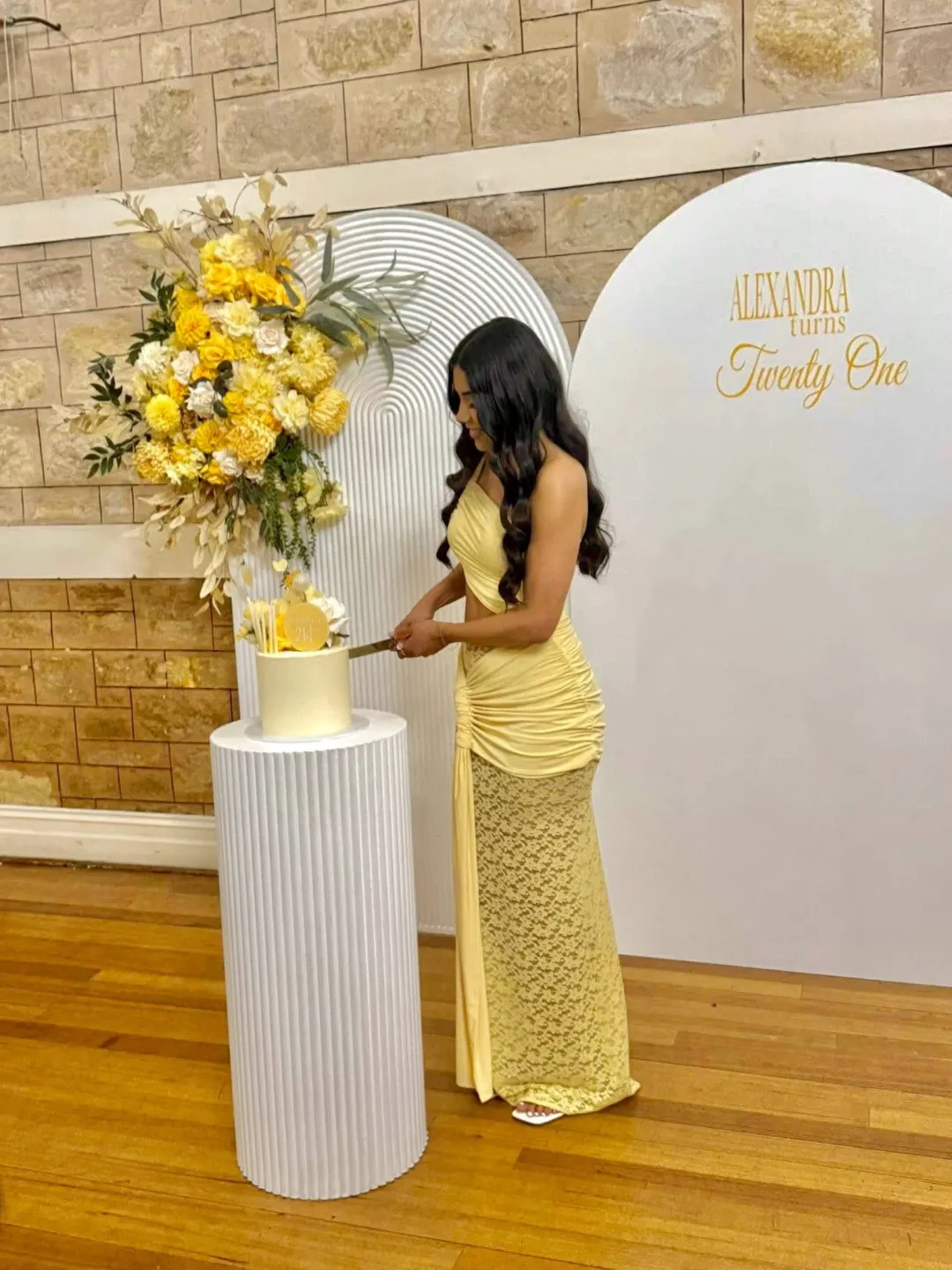 Deconduarte Paridiso Maxi Dress Yellow Size XS/6 for rent on The Volte - main image