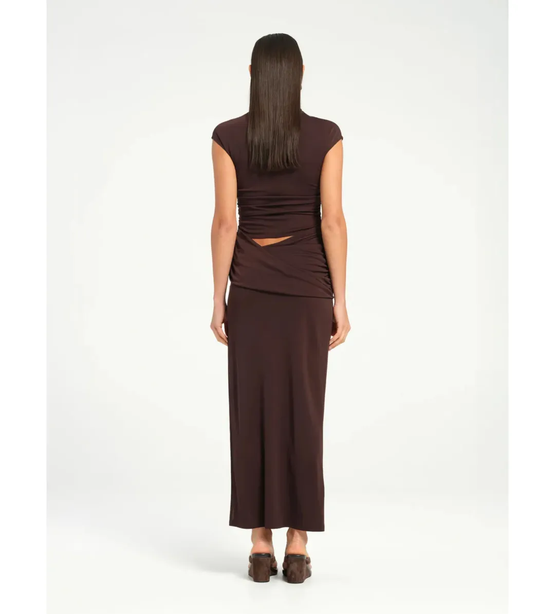 Benni  Royce Maxi Dress Brown Size 8 for rent on The Volte - main image