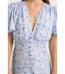 Faithfull the Brand Tae Midi Dress Blossom Blue Size XL / AU 14 for rent on The Volte - image 4