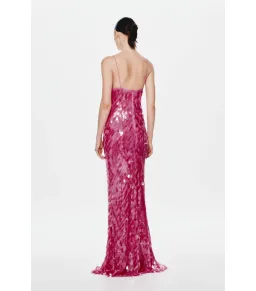 Misha Sapphire Sequin Maxi Dress Fuchsia Pink Size S / AU 8 for rent on The Volte - image 3