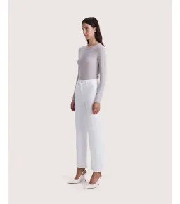 Saba Ava Wide Leg Midi Jean White Size AU 16 for rent on The Volte - image 3