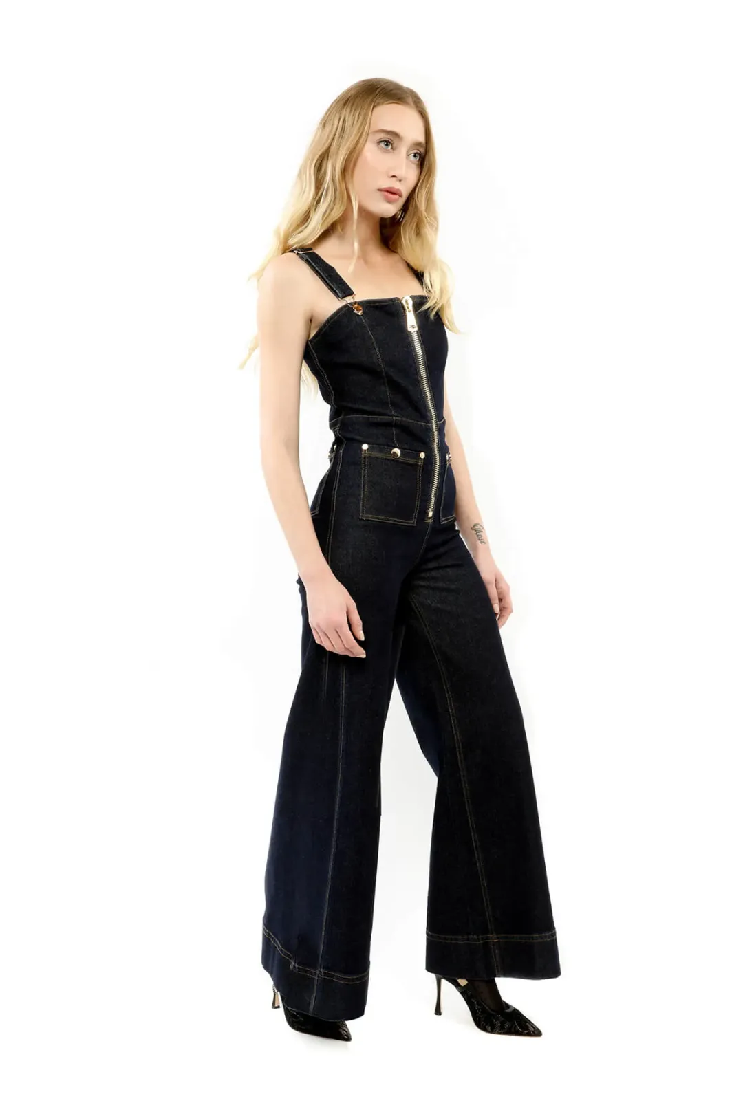 ALICE By Alice McCall Scout Overall Floor Length Black Size AU 8 for rent on The Volte - main image