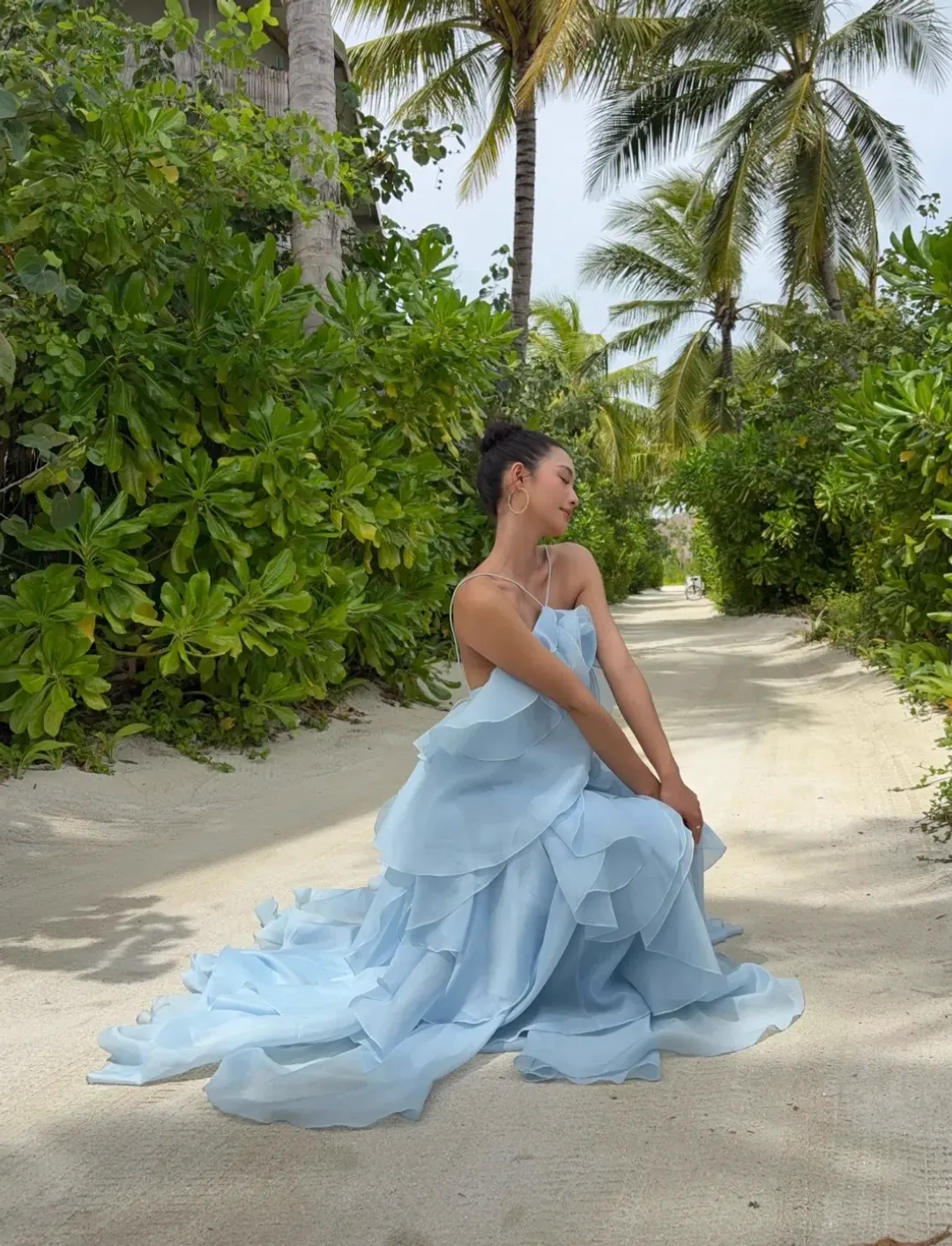 Aje Pandorea Layered Maxi Dress in Silver Blue Size XS / AU 6 for rent on The Volte - main image