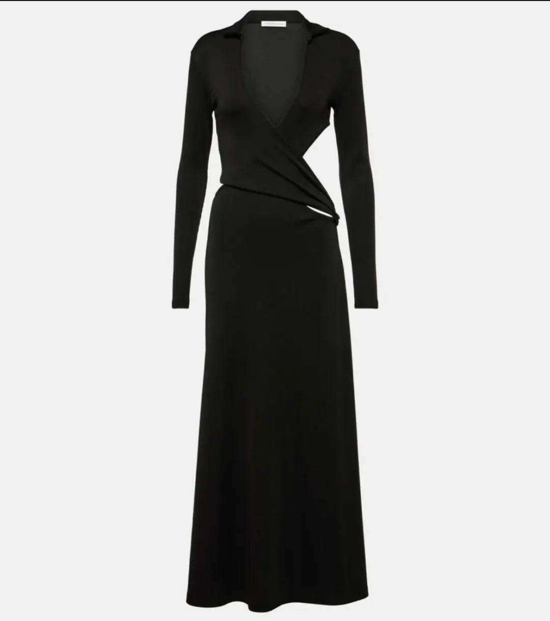 Christopher Esber Long Sleeve Maxi Dress Black Size 6 for rent on The Volte - main image