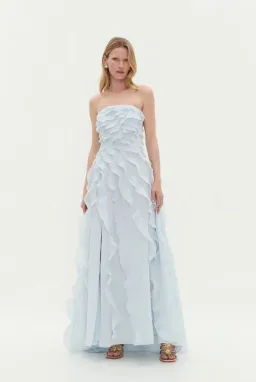 Aje Allaire Gown Maxi Dress in Pale Blue Size AU 10 for rent on The Volte - image 1