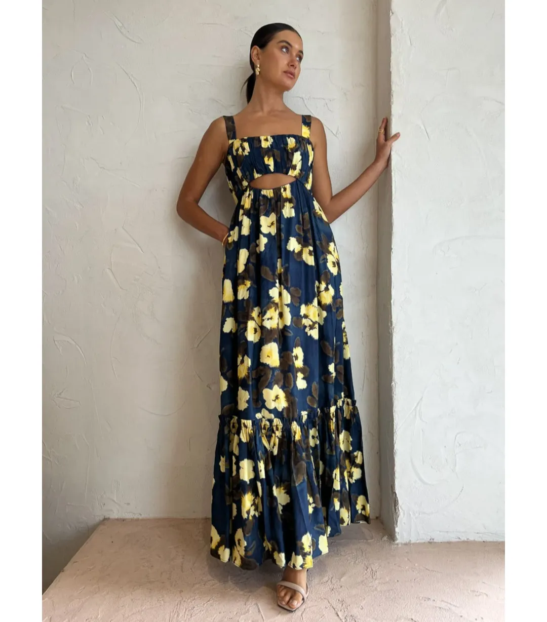 Acler Luddenham Maxi Dress Floral Posy Size US 6 / AU 10 for rent on The Volte - main image