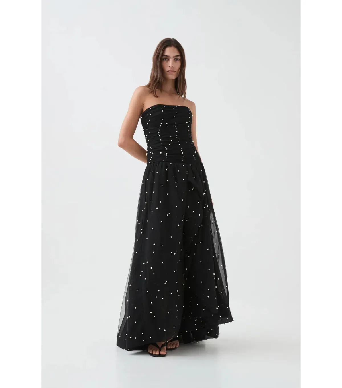 Aje Juniper Maxi Gown in Black Size AU 4 for rent on The Volte - main image