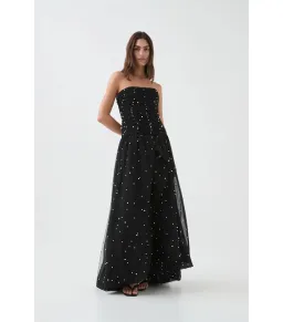 Aje Juniper Maxi Gown in Black Size AU 4 for rent on The Volte - image 1