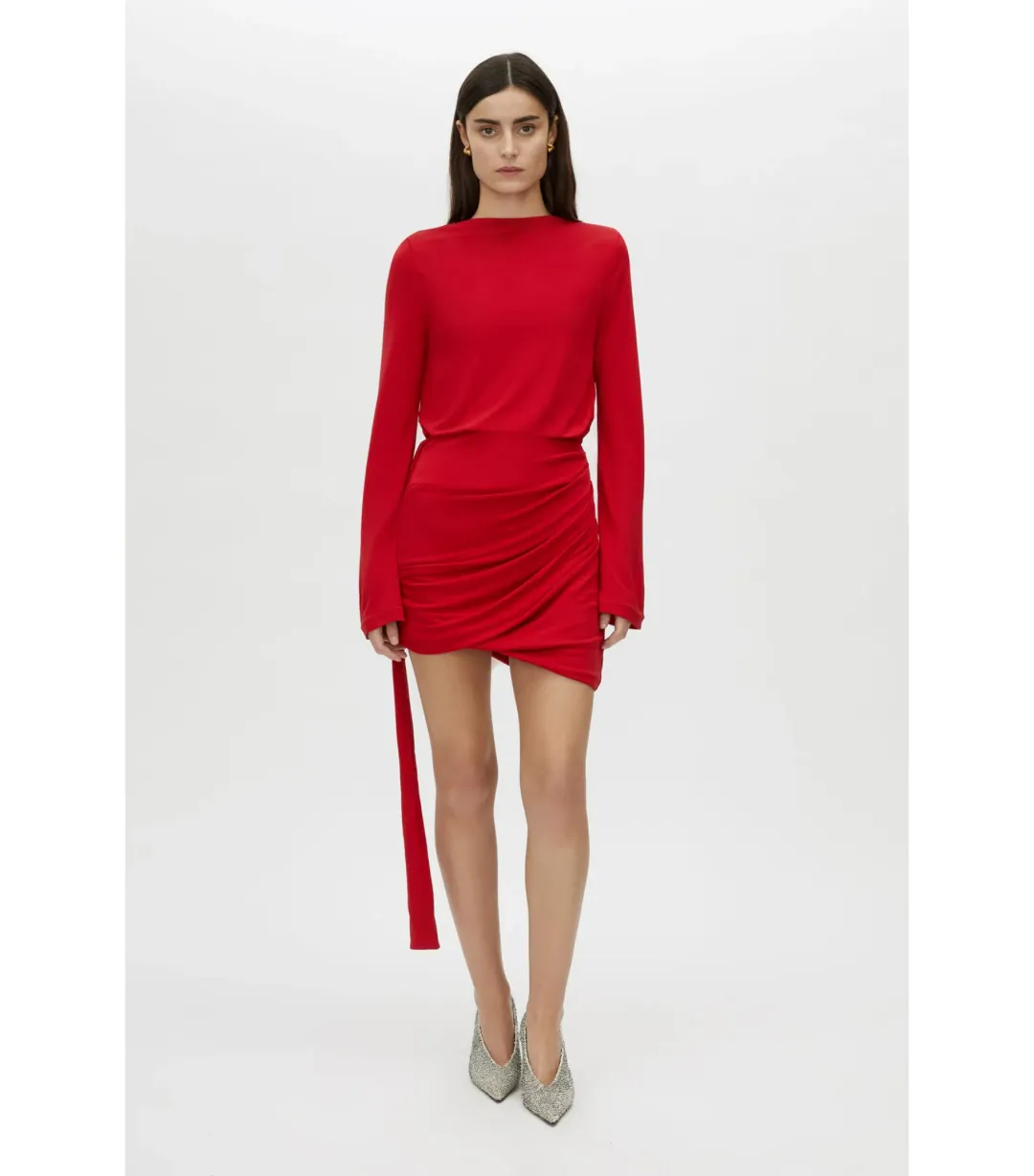 Camilla and Marc Paloma Mini Dress Scarlet Red Size AU 8 for rent on The Volte - main image
