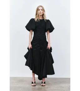 Aje Wisteria Midi Dress Black Size AU 8 for rent on The Volte - image 1