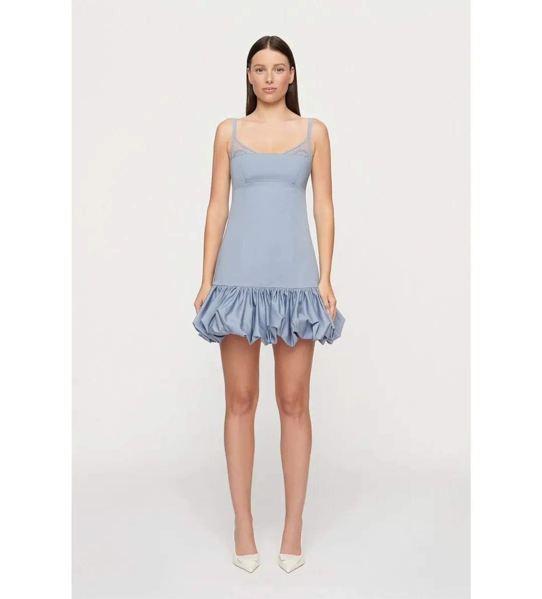 Clea Daisy Mini Dress in Hydrangea Size S/ AU 8 for rent on The Volte - main image