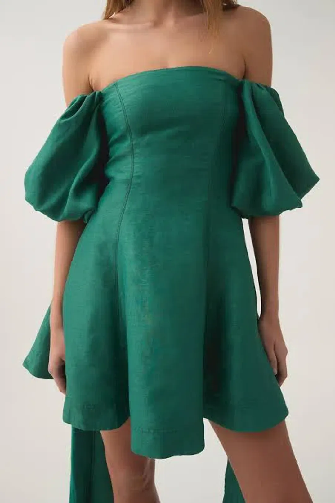 AJE Incarnation Mini Dress Green Size 10 for rent on The Volte - main image