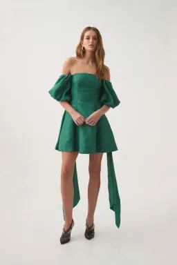 AJE Incarnation Mini Dress Green Size 10 for rent on The Volte - image 6