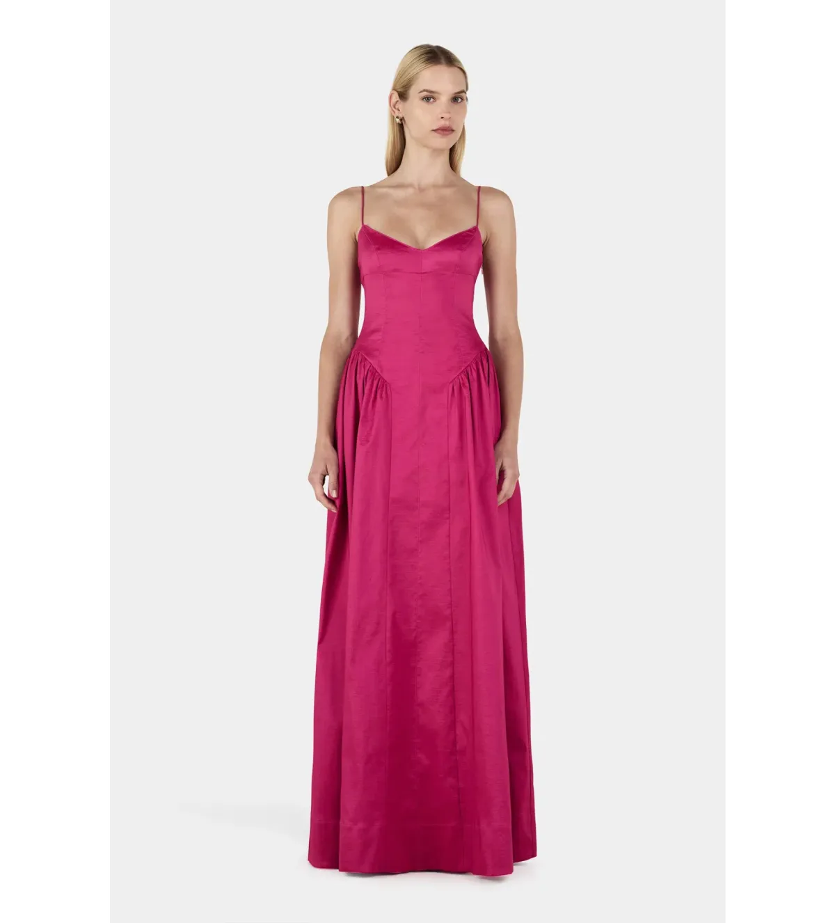 Hansen and Gretel Bellini Taffeta Gown Magenta Size AU 8 for rent on The Volte - main image