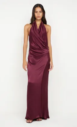 BEC & BRIDGE ELISIA WRAP MAXI DRESS / PLUM / SIZE 10 for rent on The Volte - image 1