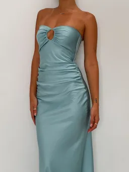 Bec + Bridge Emilia Strapless Maxi Dress in Blue Size AU 8 for rent on The Volte - image 2