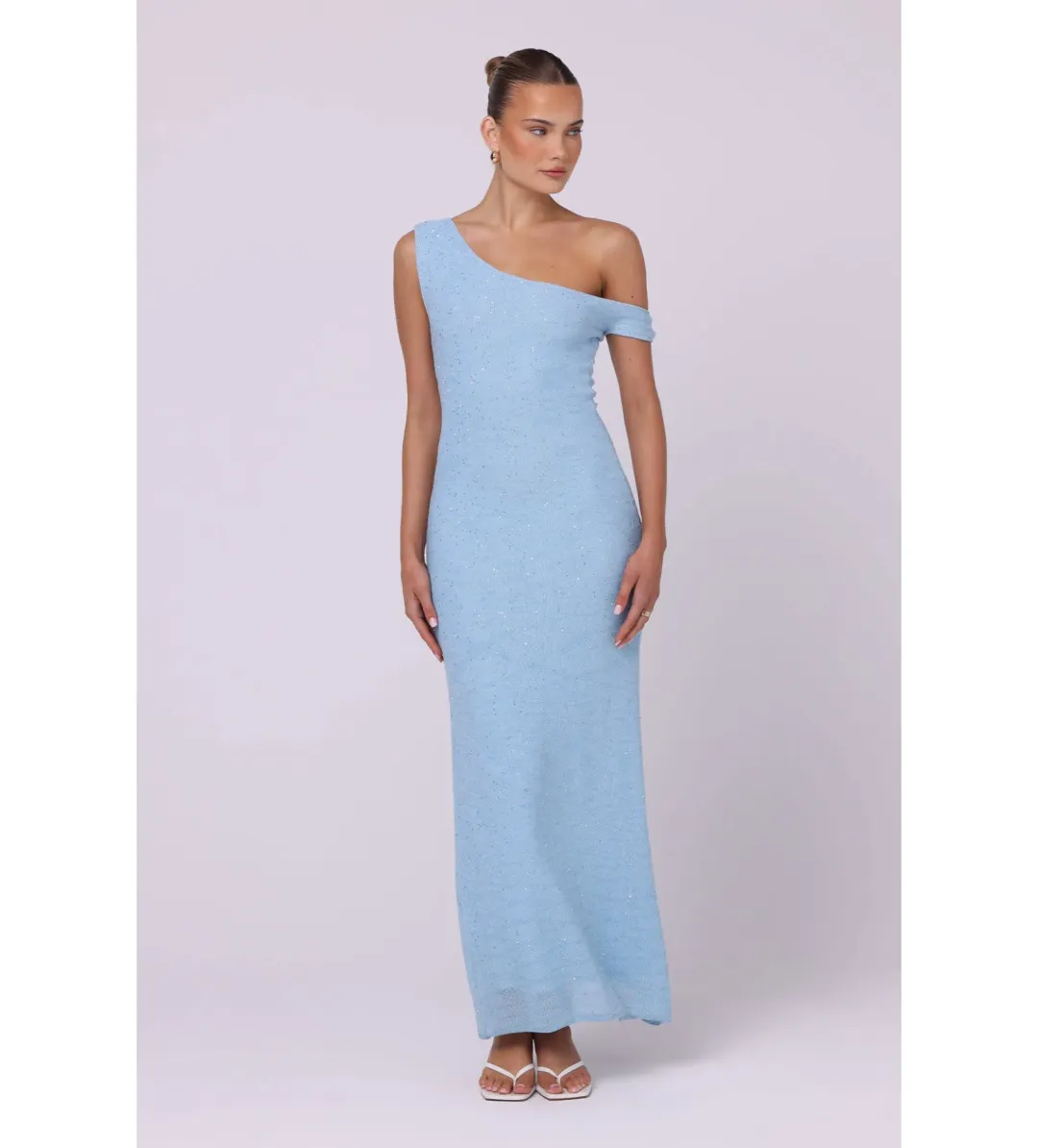 Isabelle Quinn Tula Maxi Dress Blue Sequin Size 6 for rent on The Volte - main image