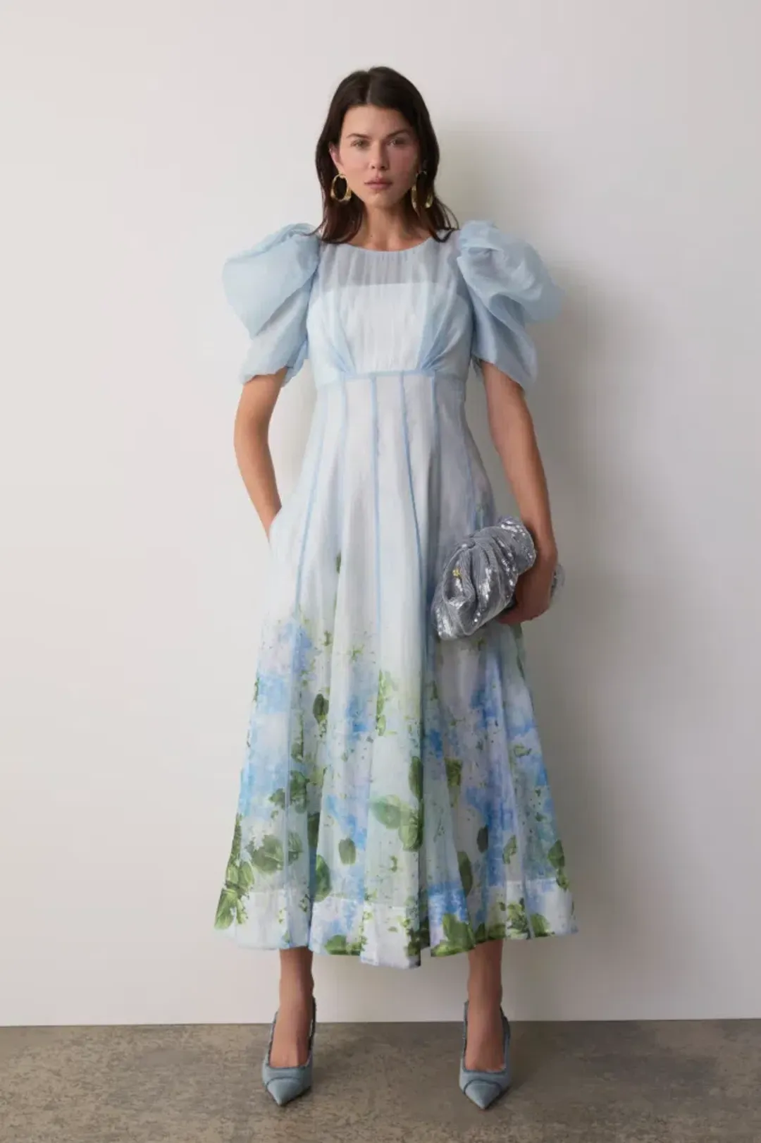 Aje Clementine Midi Dress Floral Size 10 for rent on The Volte - main image